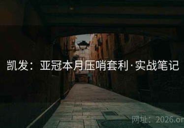 凯发：亚冠本月压哨套利·实战笔记
